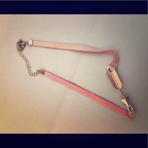 Pink & Gold Choker Necklace